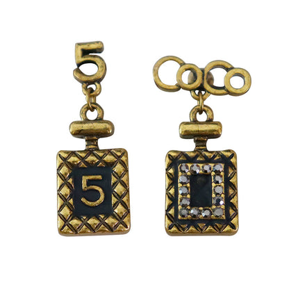 82-Cool Retro Alphabet Number Earrings-