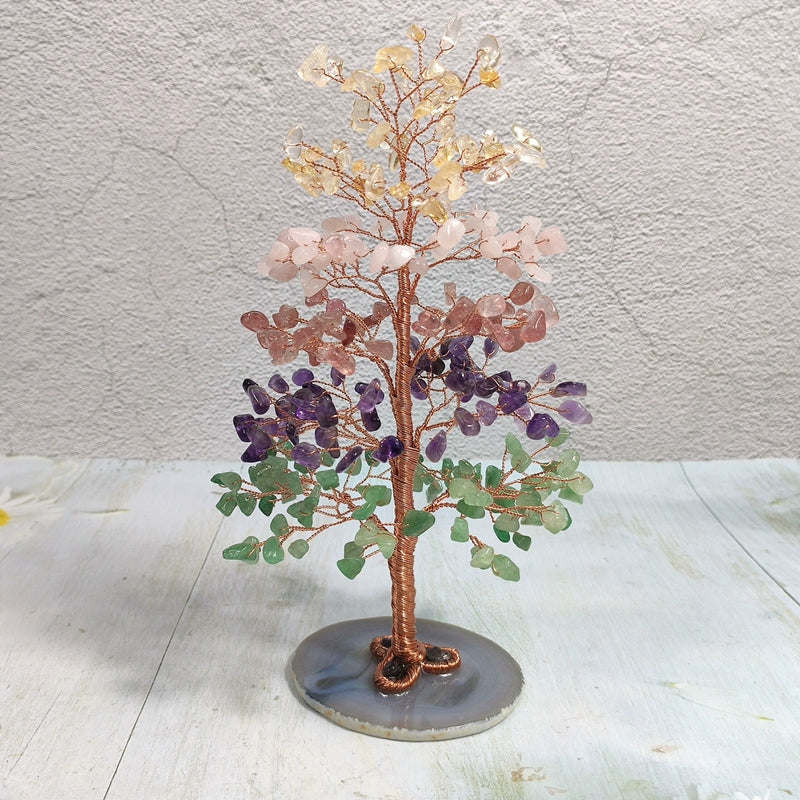 Crystal tree glass cover ornaments to attract love and wealth