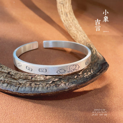 Chinese piggy silver bracelet