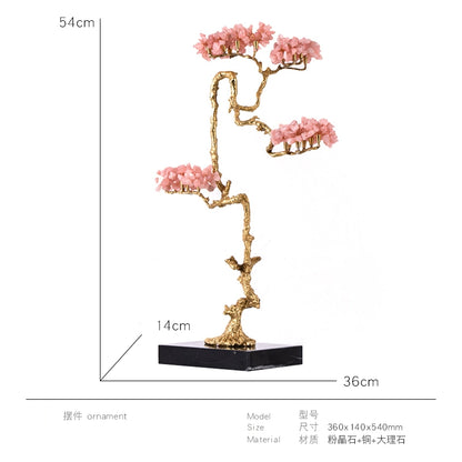 Chinese Fortune Crystal Tree Desktop Ornaments