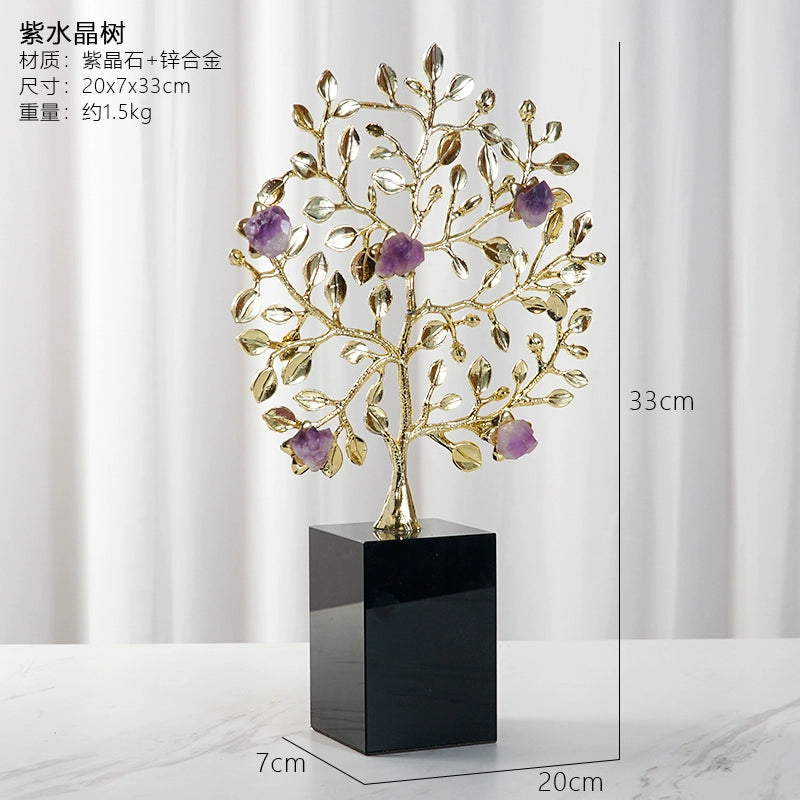 New Chinese style amethyst fortune tree decorative ornaments