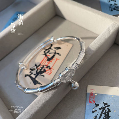 China chinese style bamboo sterling silver bracelet