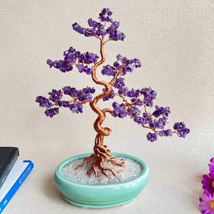 Creative Fortune-attracting Natural Crystal Tree Ornaments