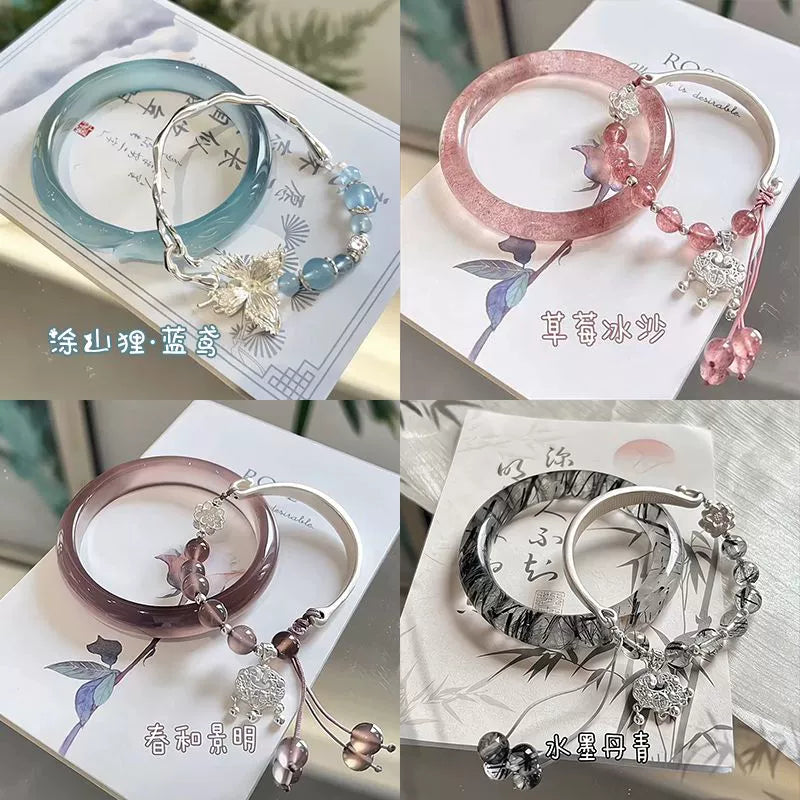 New Chinese style fox bracelet peace lock tassel bracelet