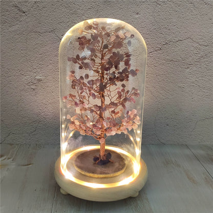 Crystal tree glass cover ornaments to attract love and wealth