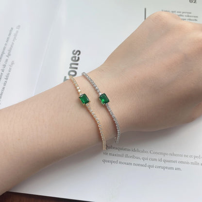 Fashion Luxury Emerald Zirconia Tennis Bracelet