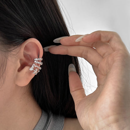 Fashionable and personalized shining zircon ear clips