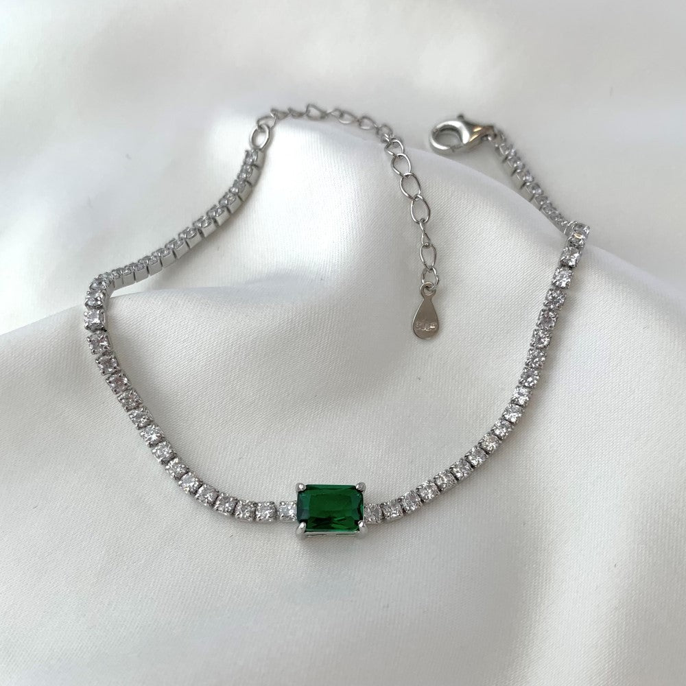 Fashion Luxury Emerald Zirconia Tennis Bracelet