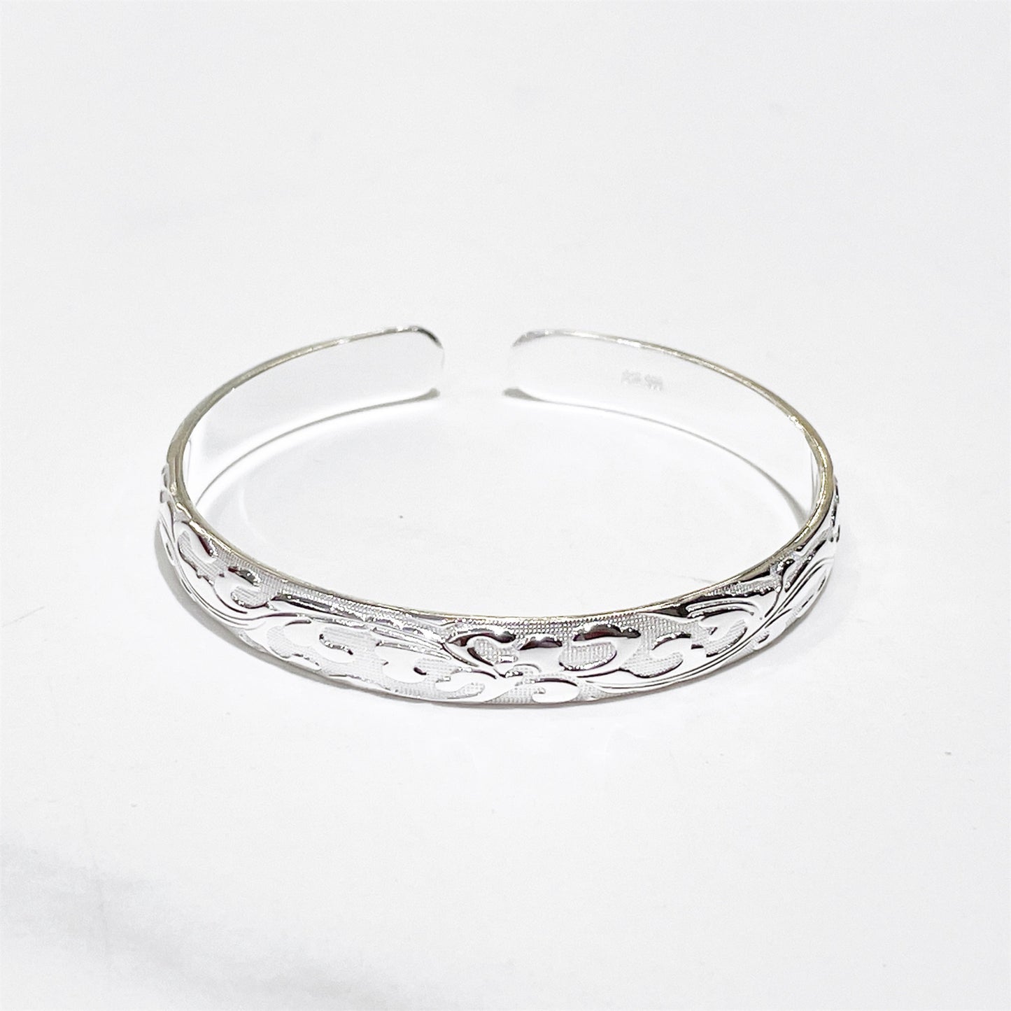 Chinese style auspicious pattern sterling silver bracelet