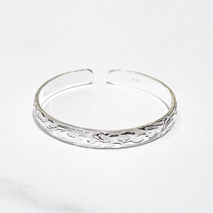 Chinese style auspicious pattern sterling silver bracelet