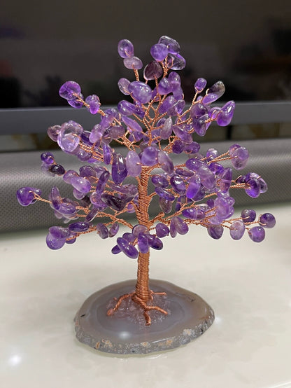 Natural crystal fortune tree decoration ornaments