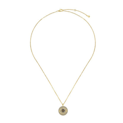 Simple and stylish personality round devil eye necklace