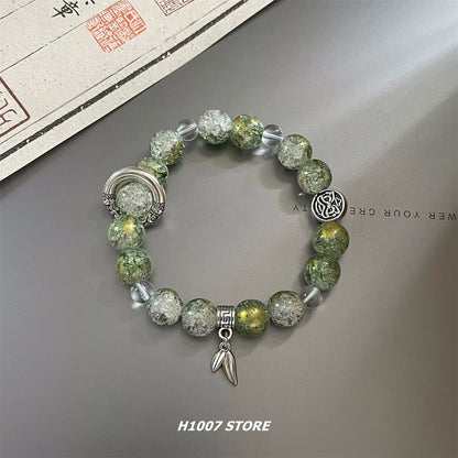 New Chinese Mochuan Ancient Style Glass Beaded Girls Bracelet Couple Bracelet