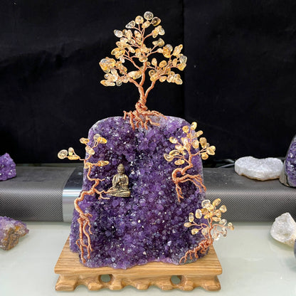 Natural Money Tree Fortune-attracting Crystal Ornaments