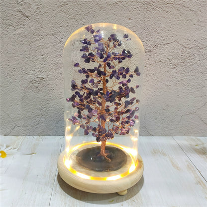 Crystal tree glass cover ornaments to attract love and wealth