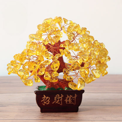 Citrine Fortune Tree Table Decorations