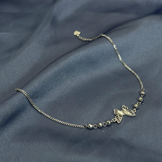 Half Hollow Butterfly Sterling Silver Bracelet