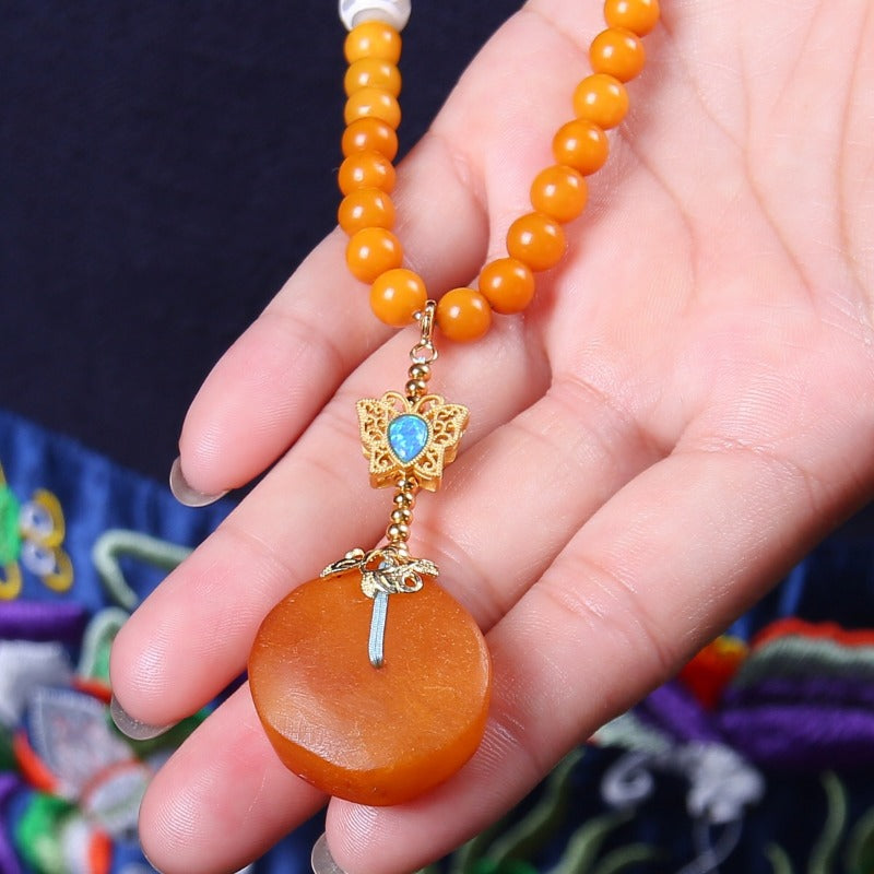 Chinese style beeswax necklace