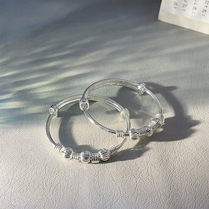 Bell hemp hoop sterling silver bracelet