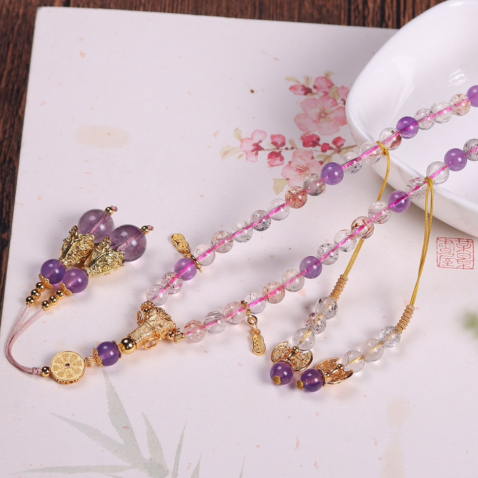 Chinese style 108 Buddhist beads dual-purpose necklace