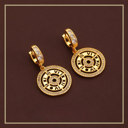 107-High-grade zircon letter personality earrings