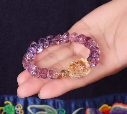 Natural Ametrine Pixiu Bracelet