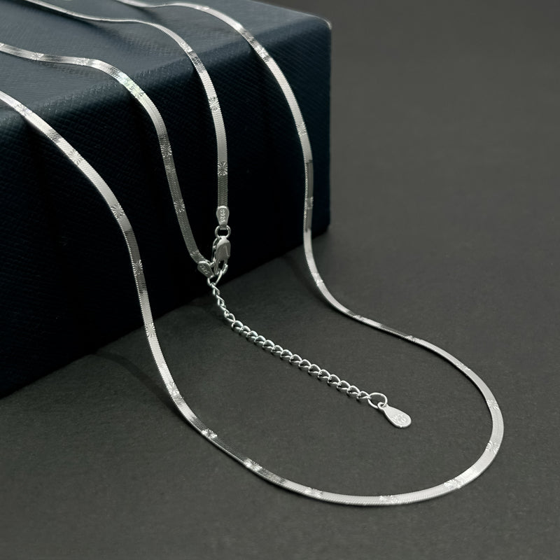 European and American hip-hop sterling silver snake bone necklace