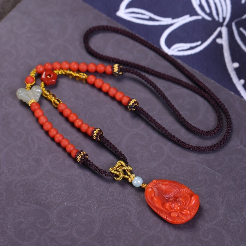 Chinese style Baoshan Nanhong necklace