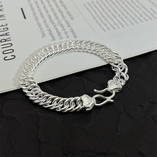 Fashion Vintage Sterling Silver Whip Bracelet