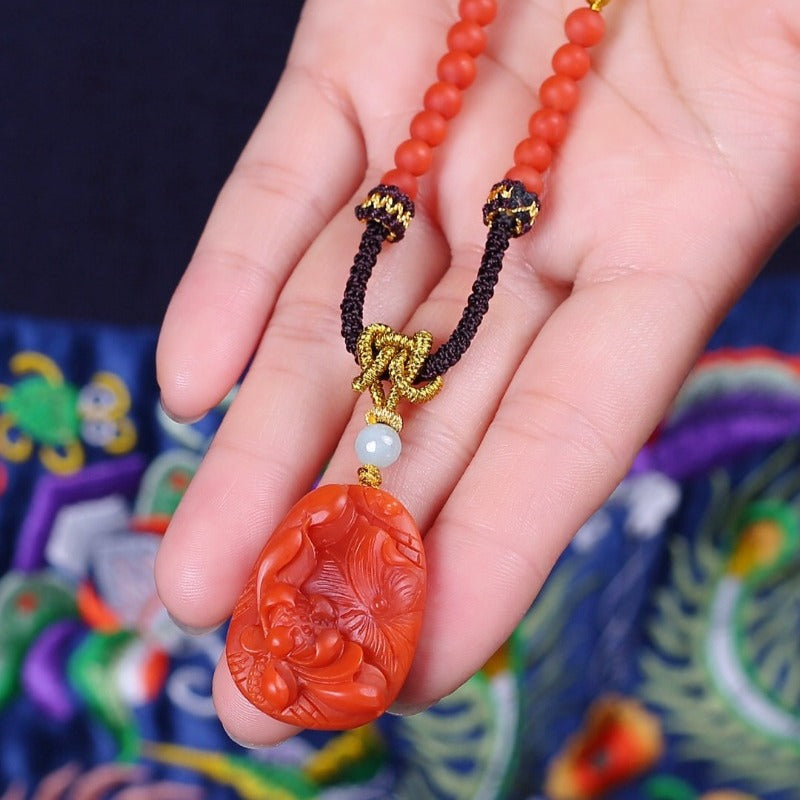 Chinese style Baoshan Nanhong necklace