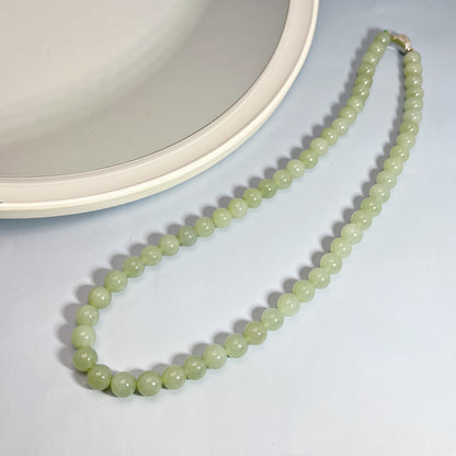 New Chinese style silver buckle and Hetian jade necklace