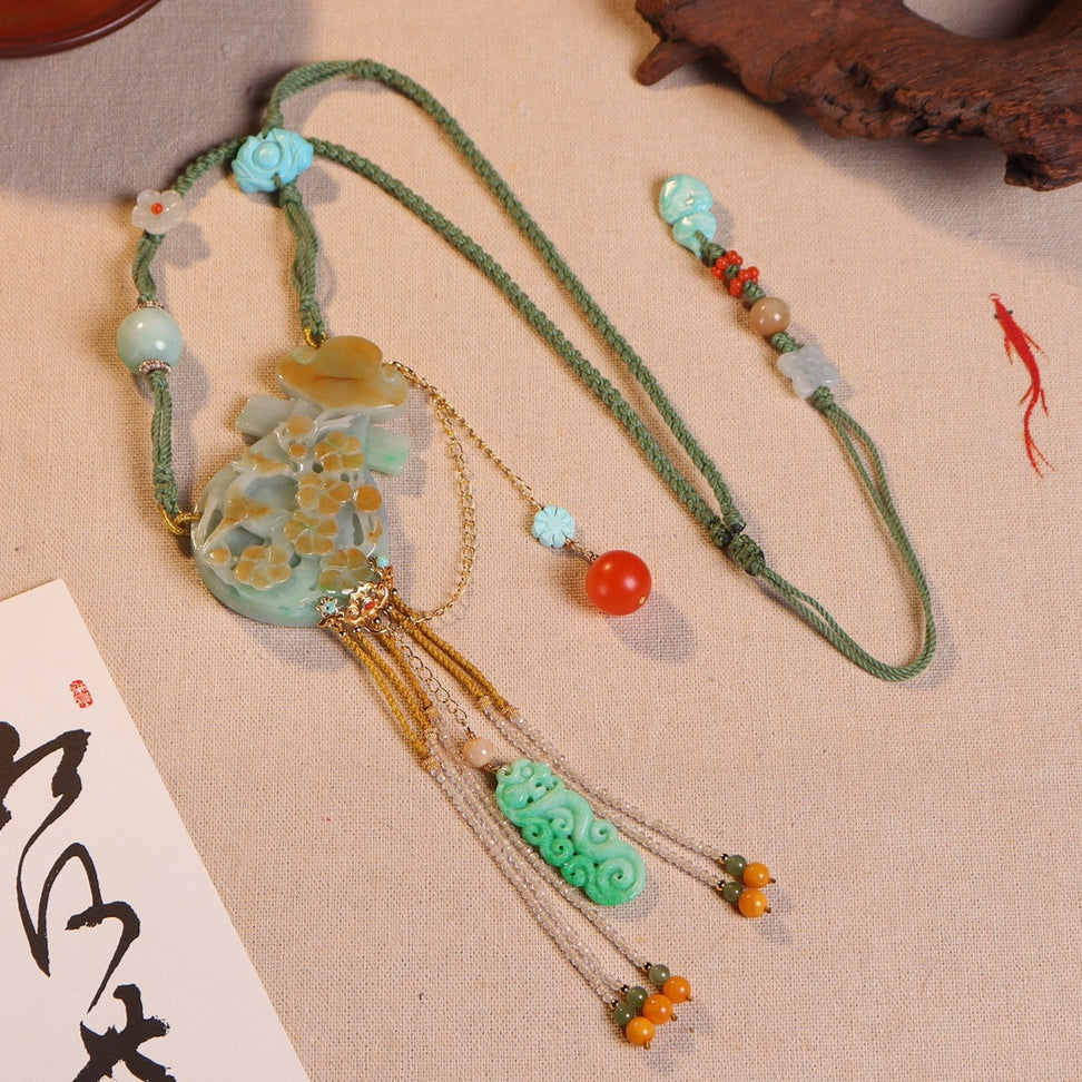 Chinese style classic jade necklace