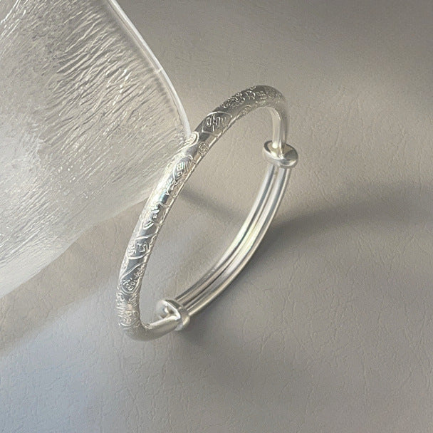 China round stick sterling silver bracelet