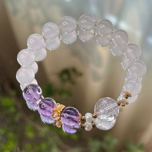 Eleven-pointed amethyst bracelet