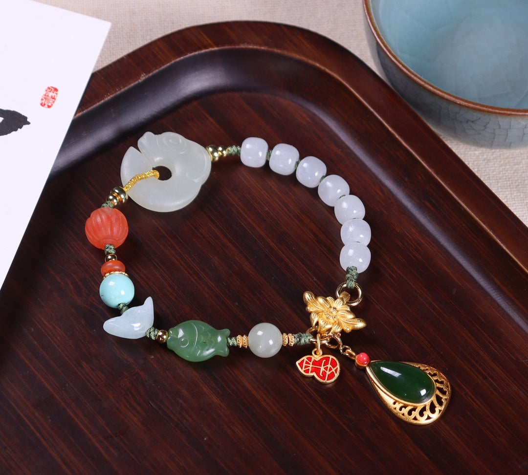 Fashionable Hetian Jade Dual-Purpose Necklace