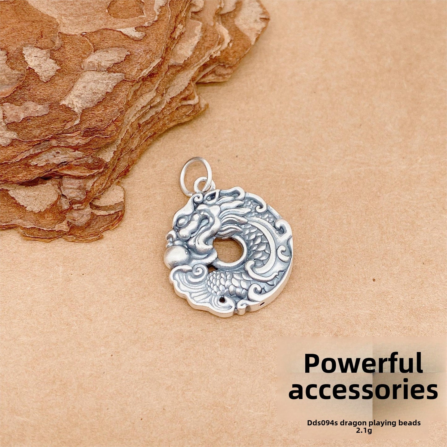 Personalized three-dimensional sterling silver pendant accessories