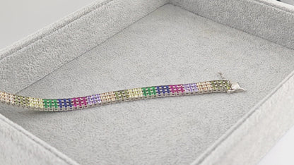 Lucky Rainbow Sparkling Zirconia Multi-Row Bracelet✨幸运彩虹闪耀锆石多排手链✨