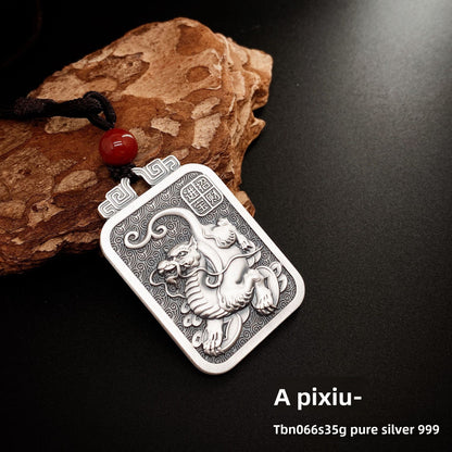 Pixiu brand sterling silver pendant necklace