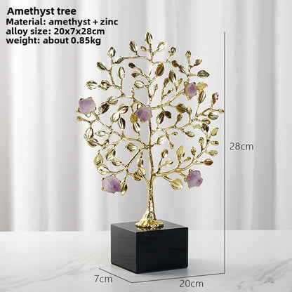 New Chinese style amethyst fortune tree decorative ornaments