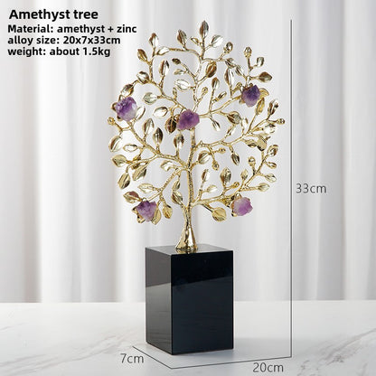 New Chinese style amethyst fortune tree decorative ornaments