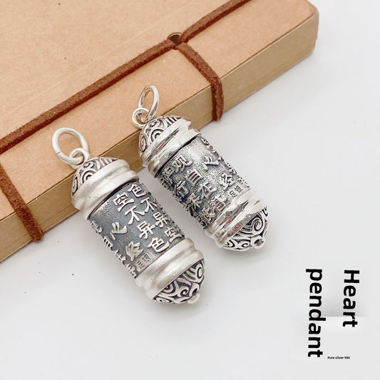 Ethnic style cylinder Tibetan pendant