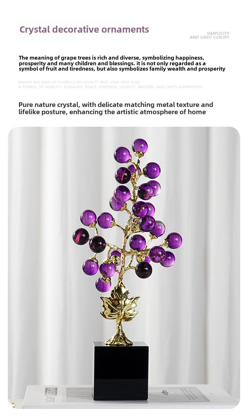 New Chinese style amethyst grape tree decorative ornaments