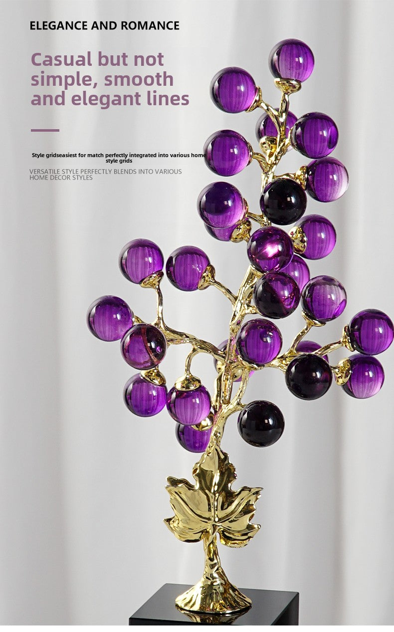 New Chinese style amethyst grape tree decorative ornaments