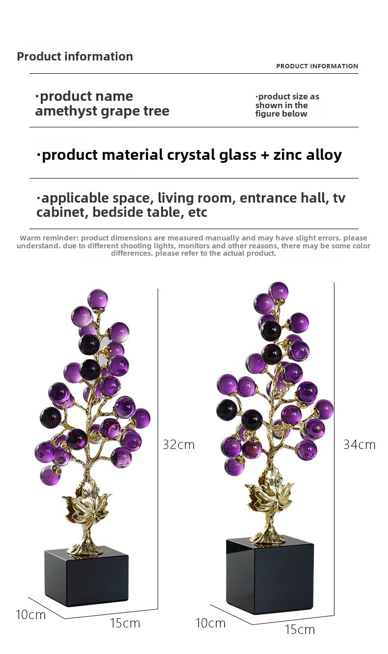 New Chinese style amethyst grape tree decorative ornaments