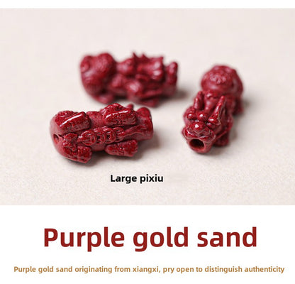 Fashionable New Chinese Style Cinnabar Purple Gold Pixiu Bracelet