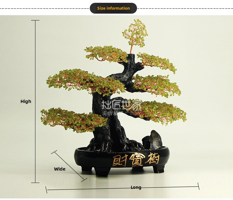 Crystal Feng Shui Fortune Tree Home Decoration Ornaments