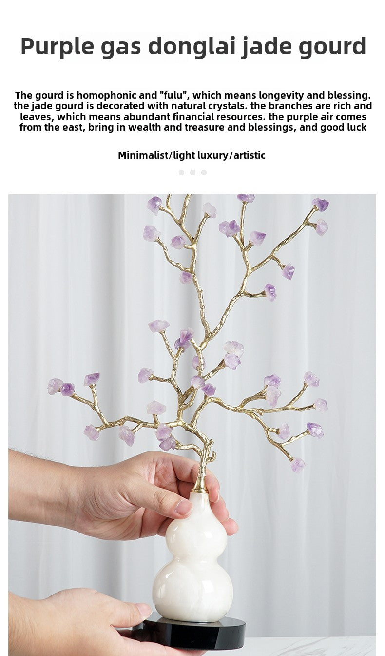 New Chinese style amethyst fortune tree art ornaments