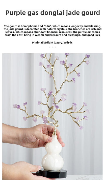 New Chinese style amethyst fortune tree art ornaments