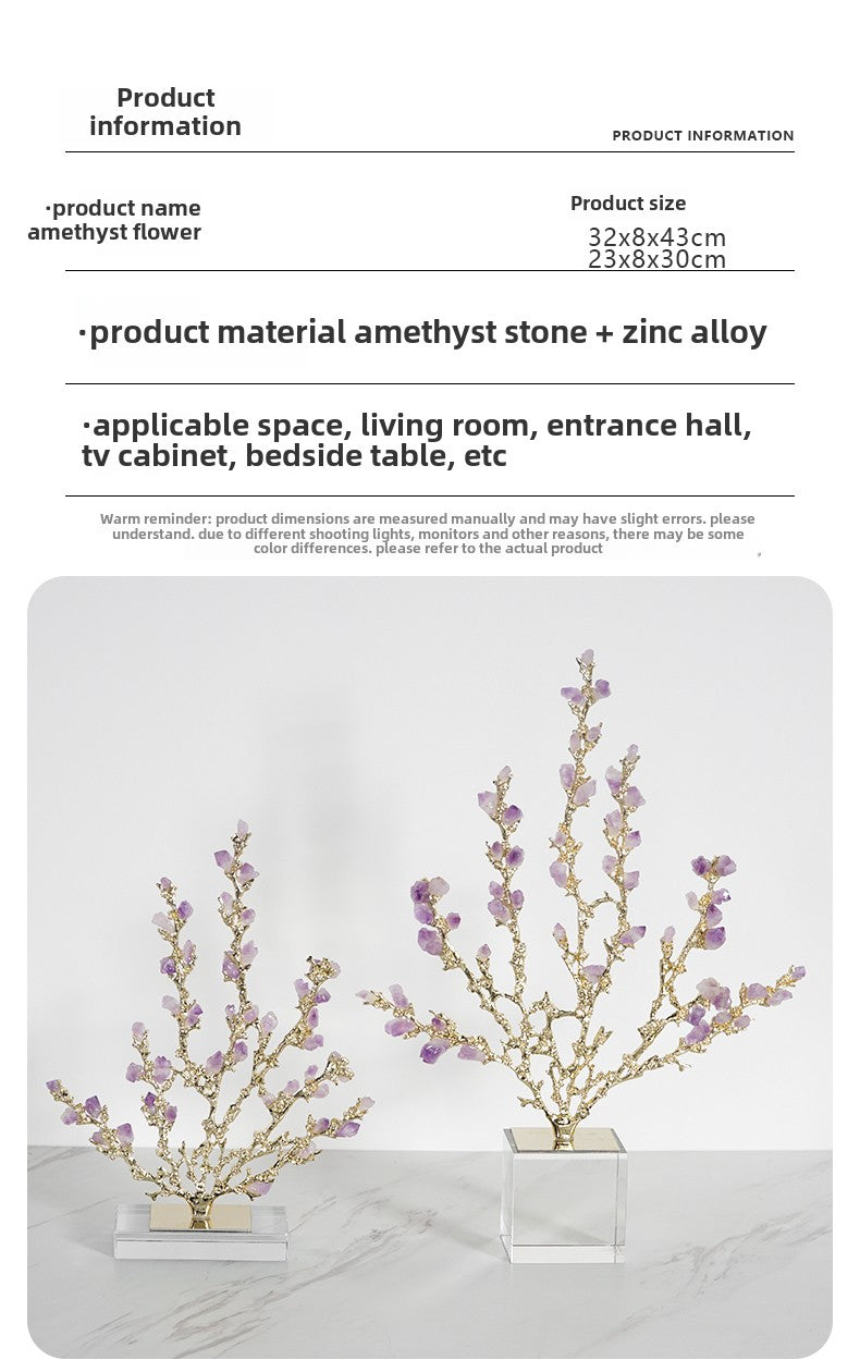 Light luxury creative amethyst flower ornaments