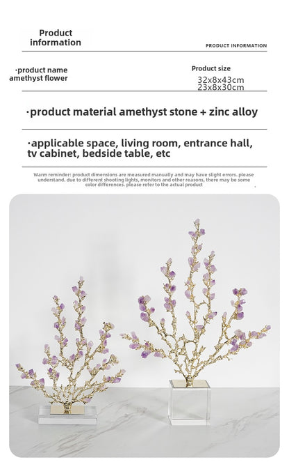 Light luxury creative amethyst flower ornaments